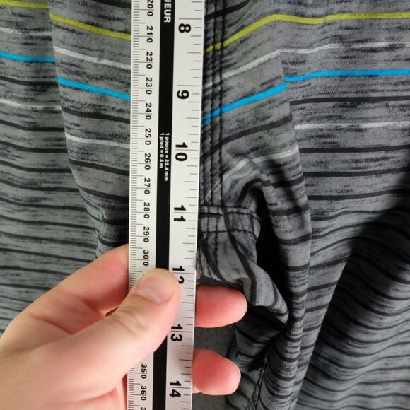 Quiksilver Amphibians Shorts Mens 30 Gray Blue Striped Hybrid Retro Y2K - Picture 6 of 10